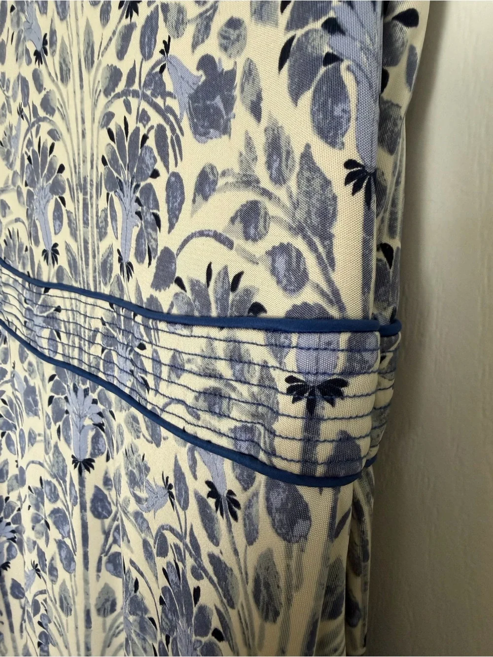 Tory Burch Blue and White Floral Sleeveless Mini Dress